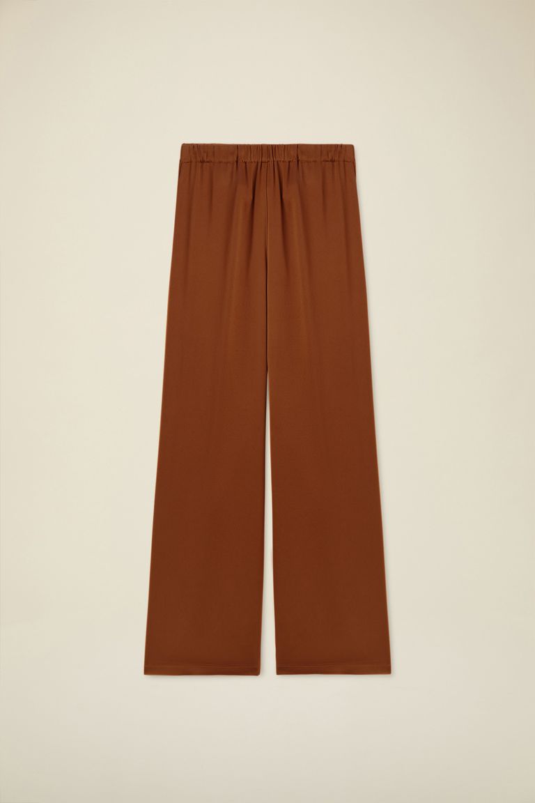 Pomandere Pantalone ampio con elastico in vita lucido Saldi Di Fabbrica