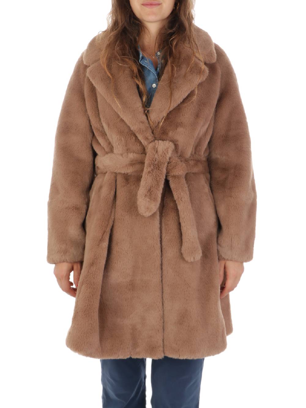 NENETTE Giacca Lunga Donna in Ecopelliccia Promozione Limitata