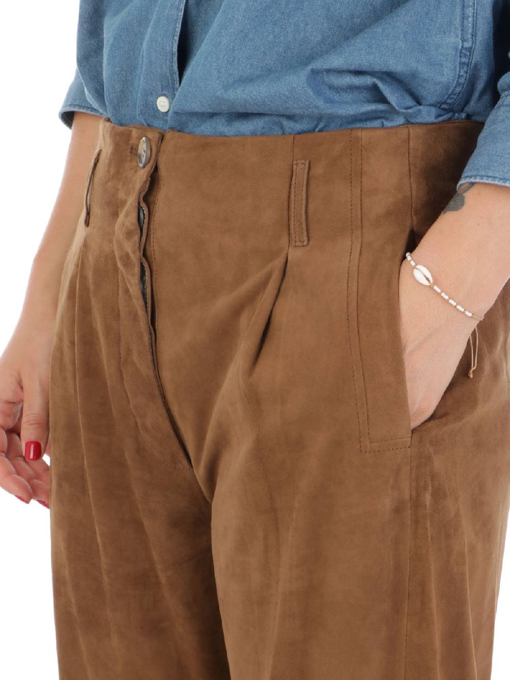 KILTIE Pantaloni Donna Arles in Suede Fino Al -60%