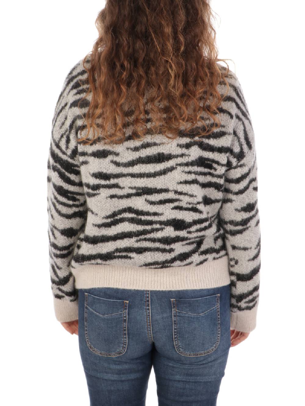 KAOS Maglia Donna Zebrata in Mohair Offerta