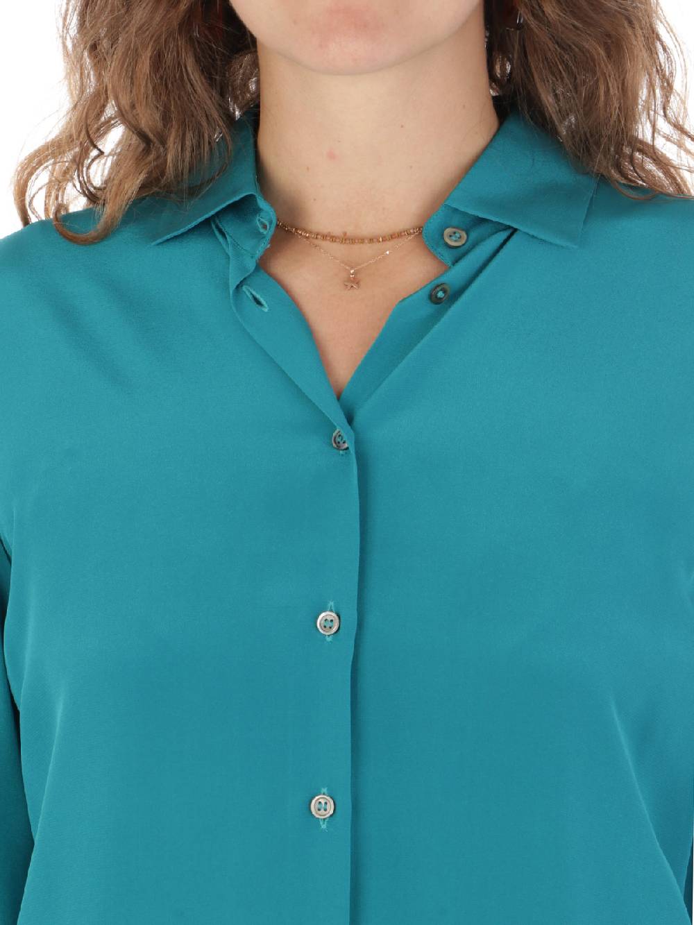 F.IT Camicia Donna in Misto Seta Qualità Garantita