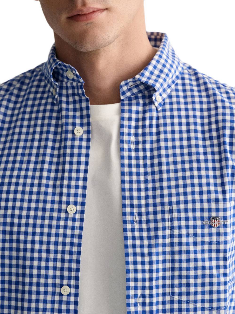 Gant Reg Classic Poplin Gingham Shirt Outlet