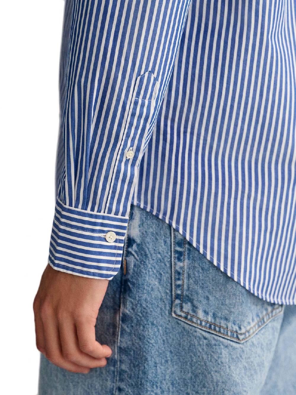 Gant Reg Classic Poplin Stripe Shirt In Vendita