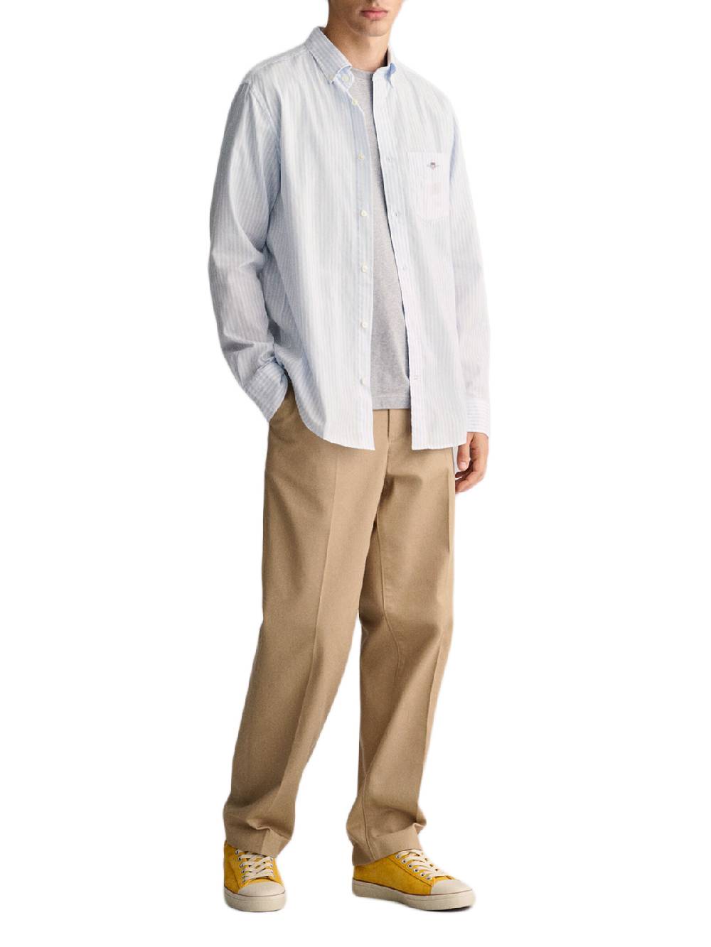 Gant Reg Classic Poplin Stripe Shirt Saldi