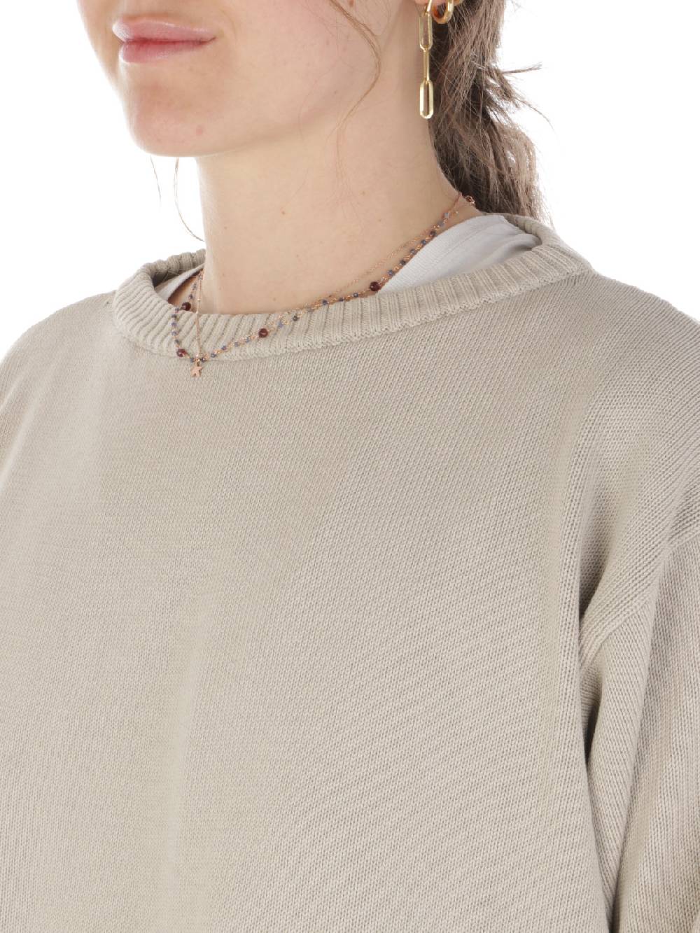 ROSSOPURO Maglia Donna Over In Cotone Prezzo Ridotto