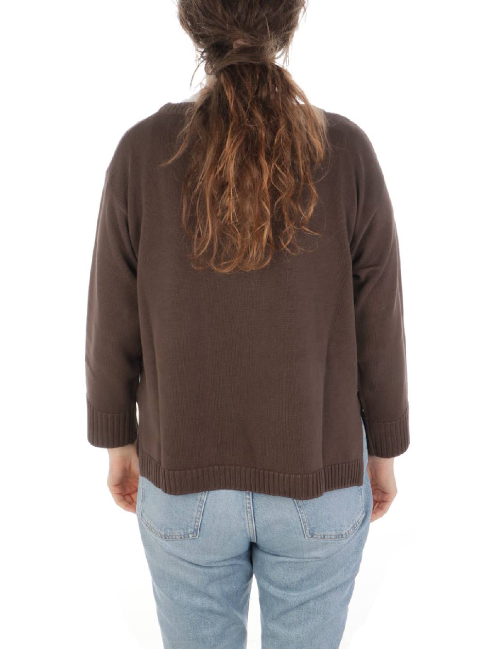 ROSSOPURO Maglia Donna Over In Cotone Sottocosto