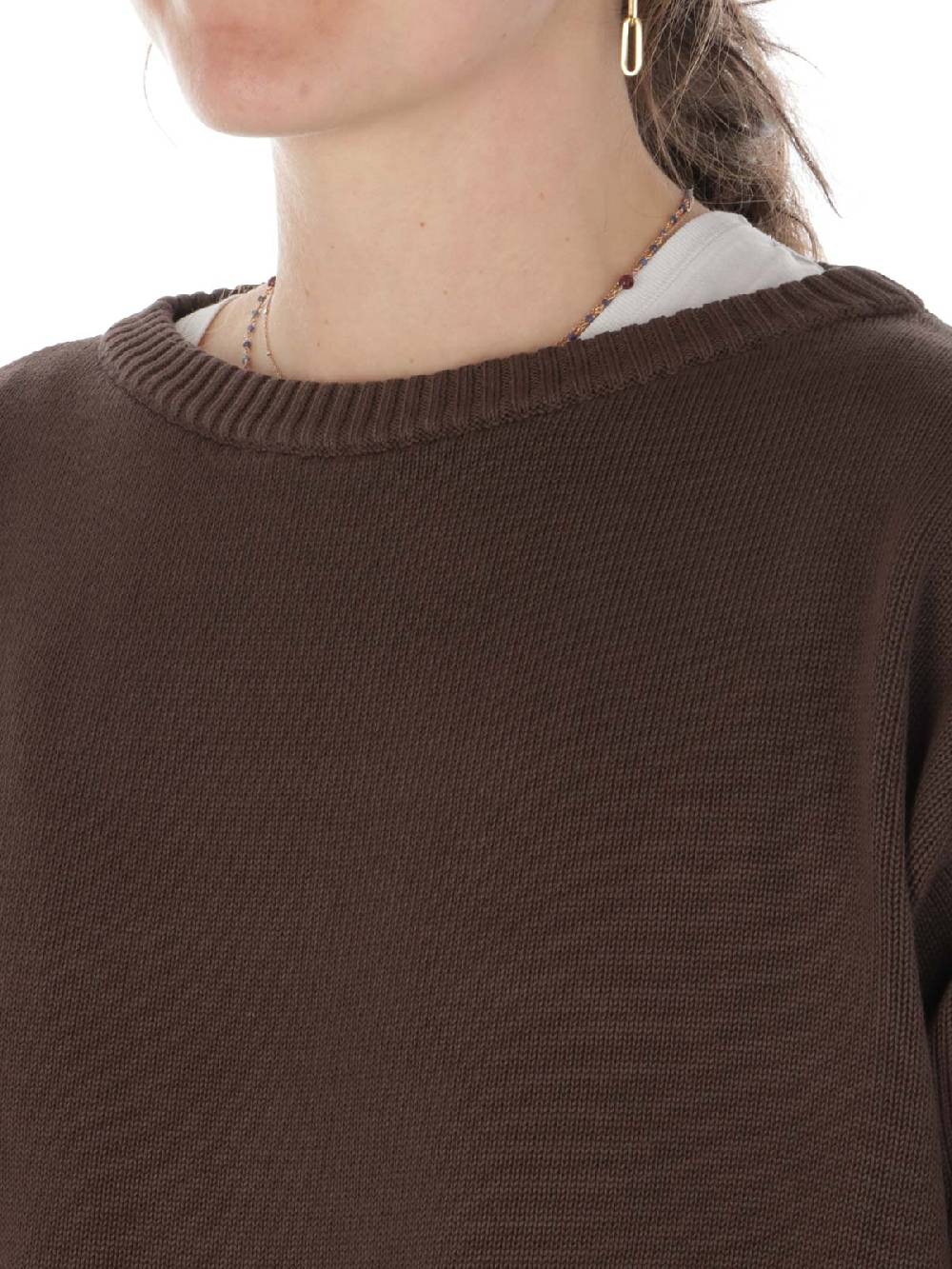 ROSSOPURO Maglia Donna Over In Cotone Sottocosto