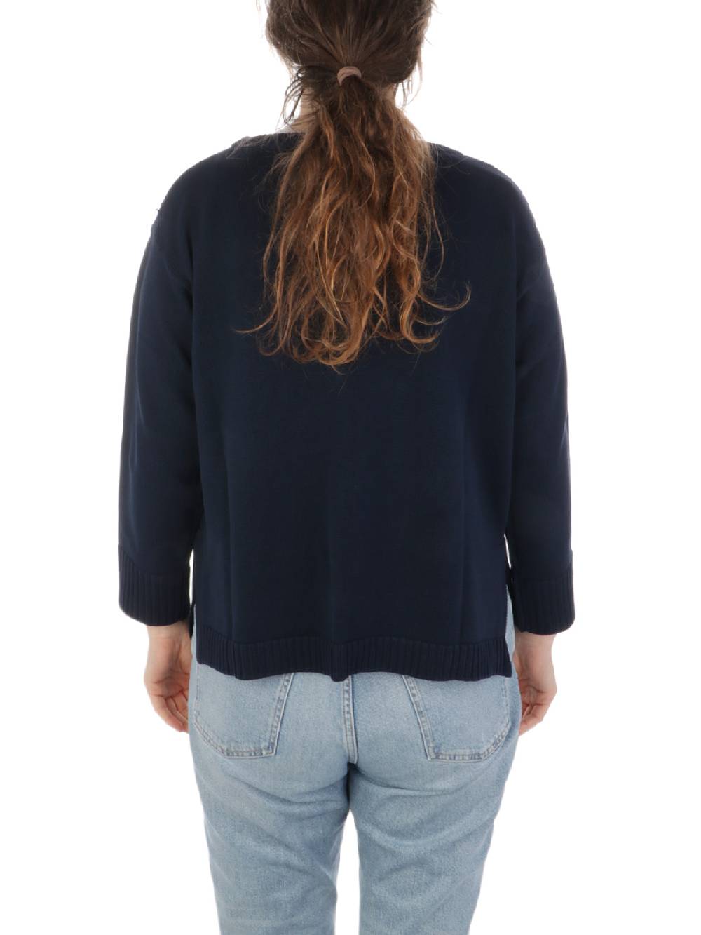ROSSOPURO Maglia Donna Over In Cotone Presa