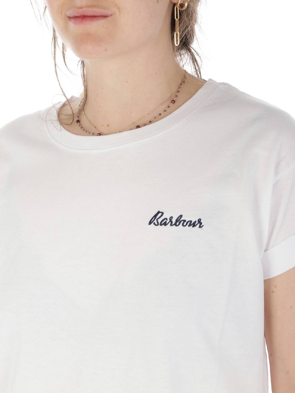 BARBOUR T-shirt Donna Kenmore In Cotone In Vendita