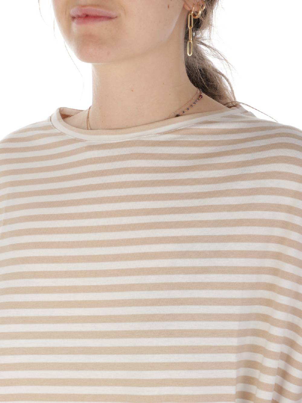 MAIDA MILA Blusa Ampia Donna Rigata In Viscosa Vendita Calda