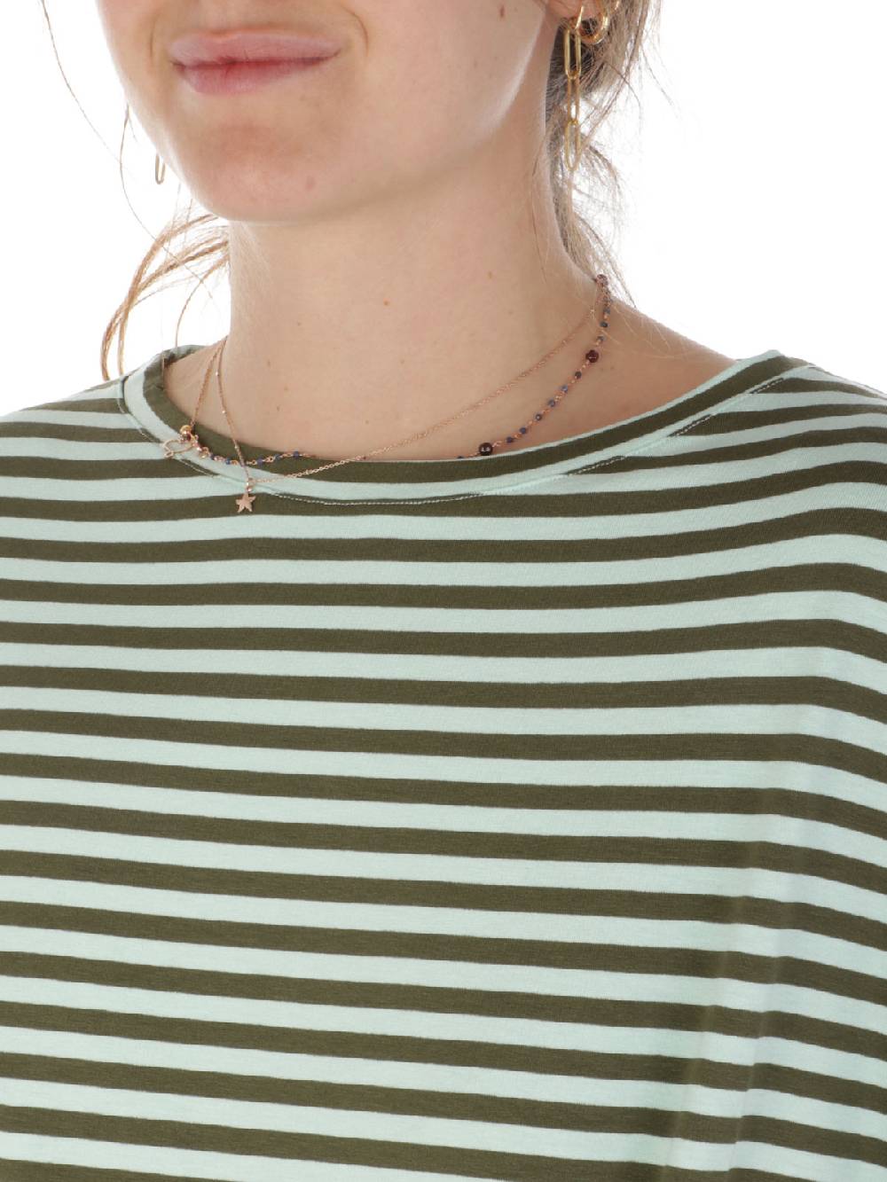 MAIDA MILA Blusa Ampia Donna Rigata In Viscosa Vendita Economica