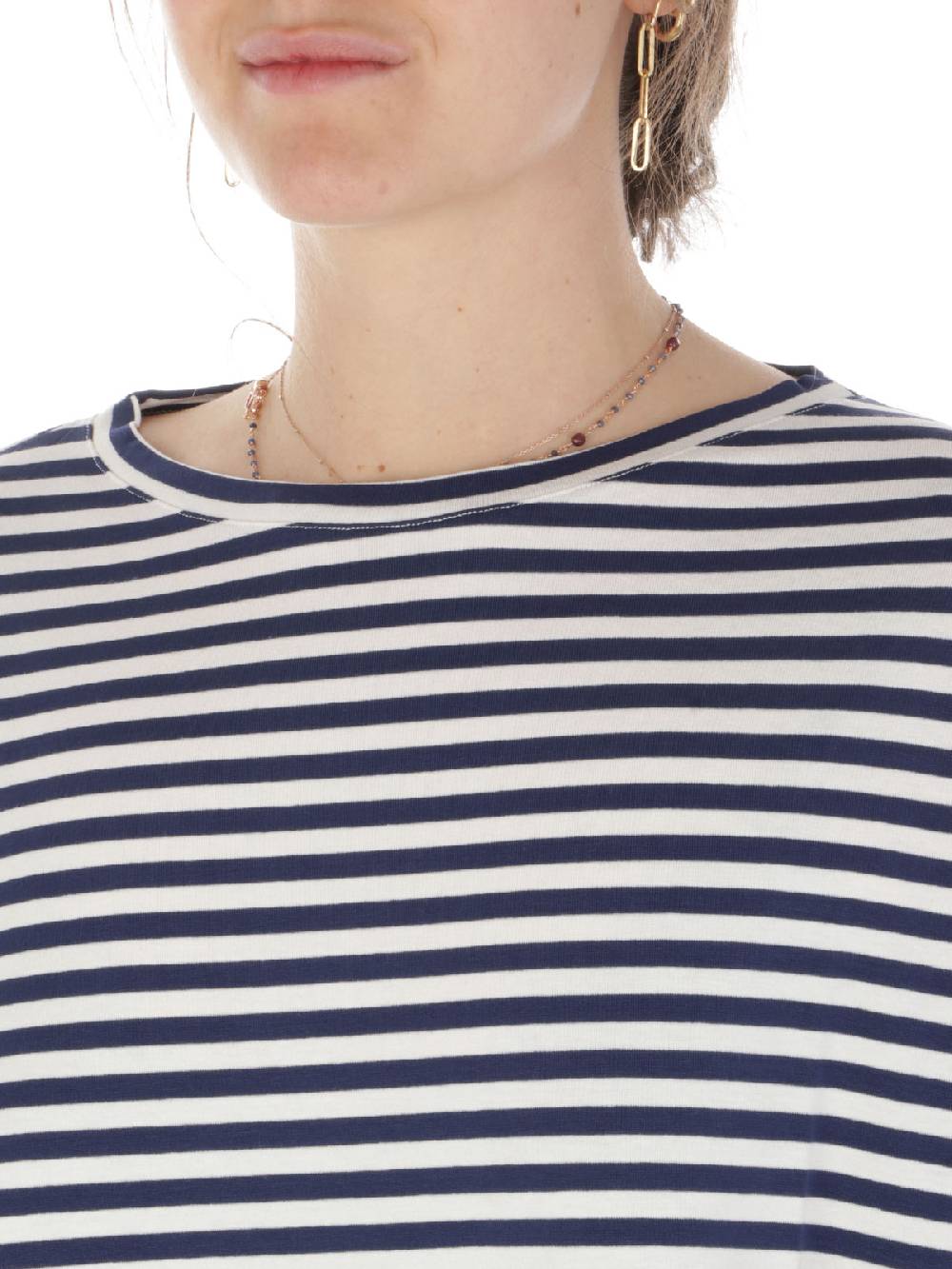 MAIDA MILA Blusa Ampia Donna Rigata In Viscosa Saldi Di Fabbrica