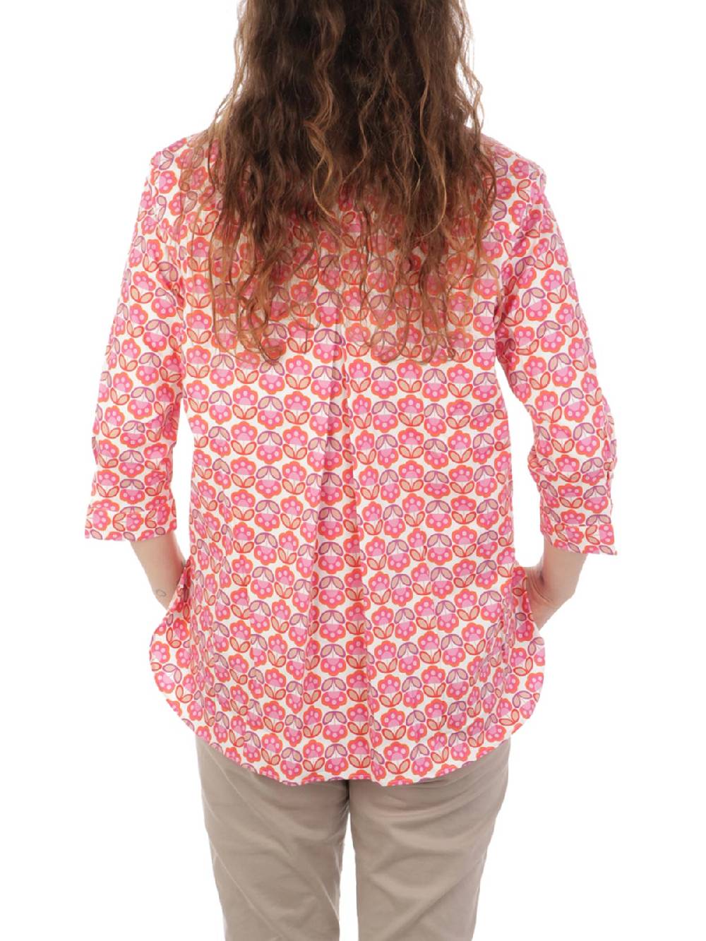 CALIBAN Camicia Donna A Fiori Stretch Fino Al -60%