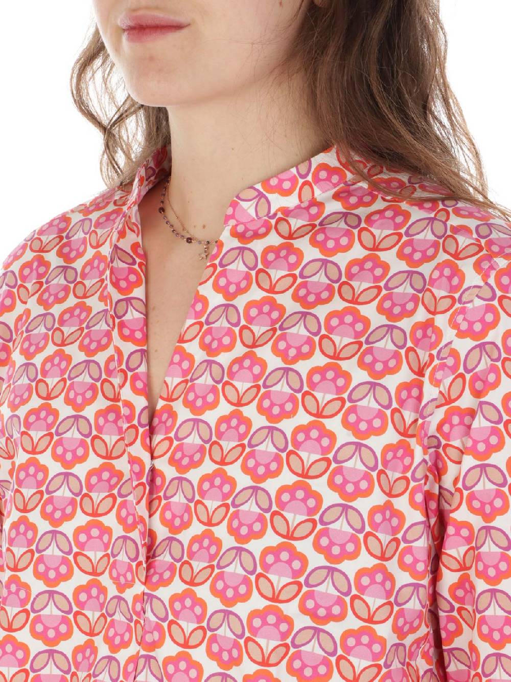 CALIBAN Camicia Donna A Fiori Stretch Fino Al -60%