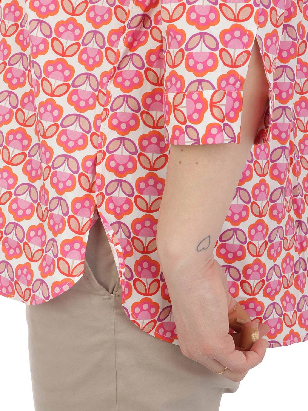 CALIBAN Camicia Donna A Fiori Stretch Fino Al -60%