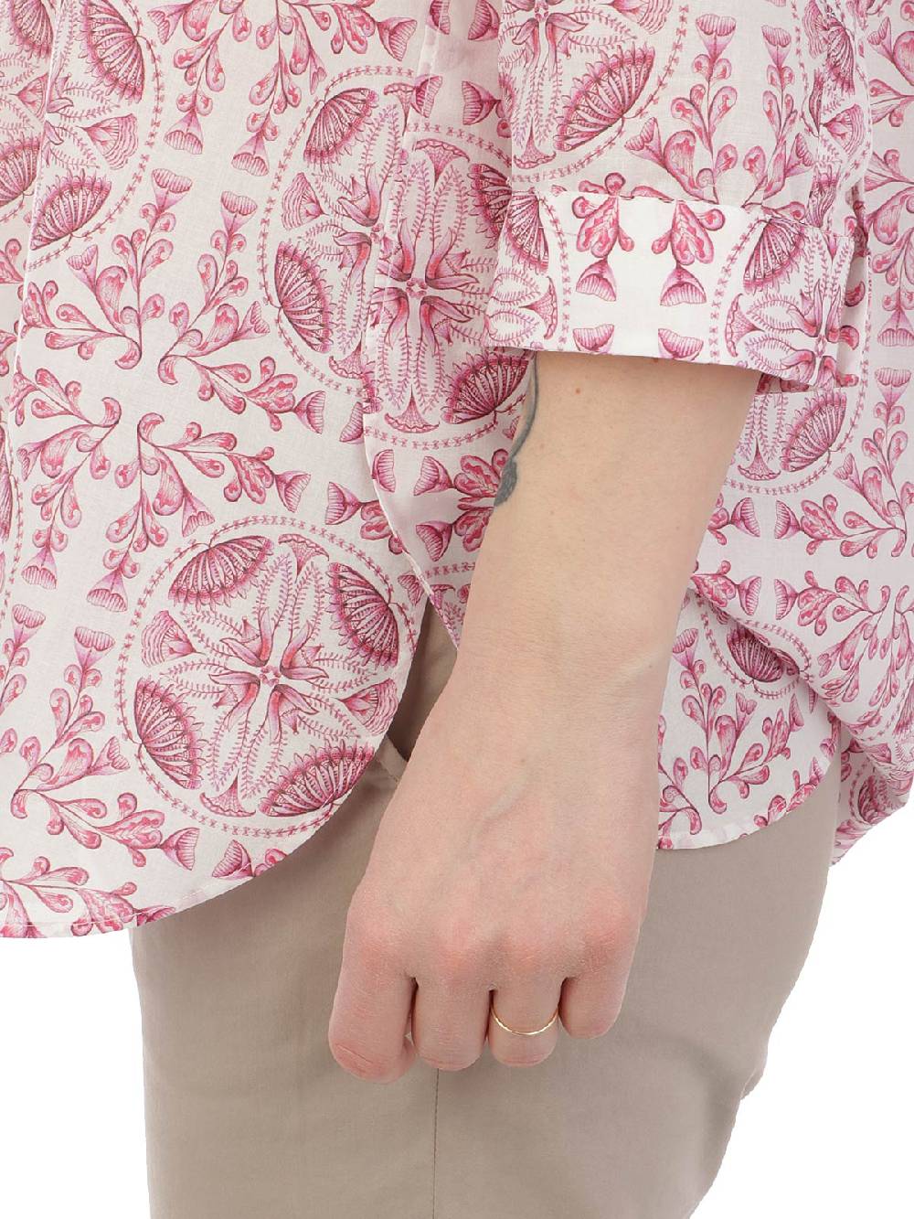 CALIBAN Camicia Donna In Cotone A Fiori Sconto