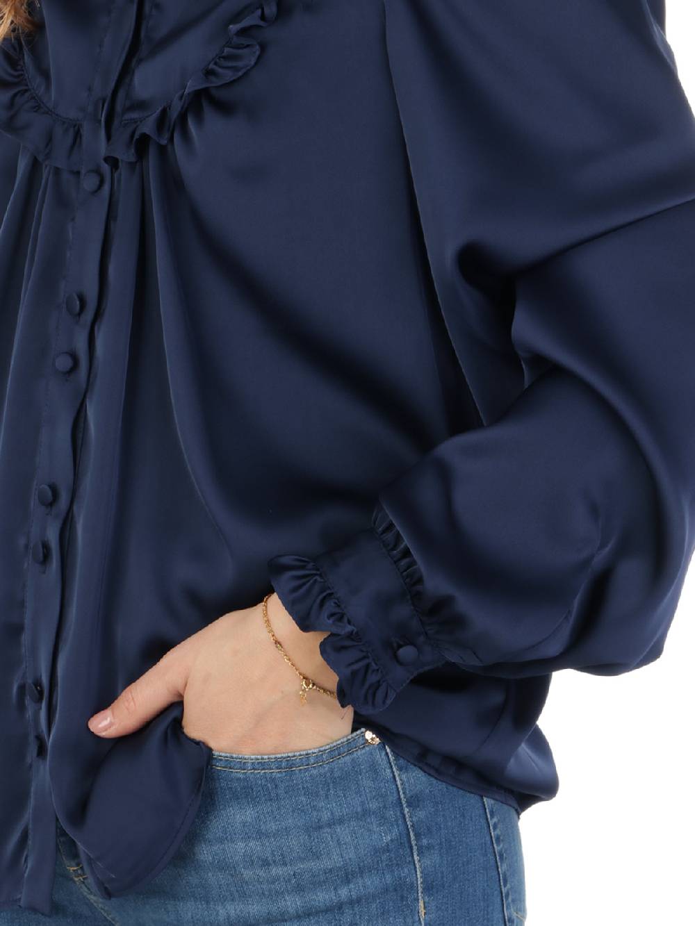 F.IT Camicia Donna con Rouches Online