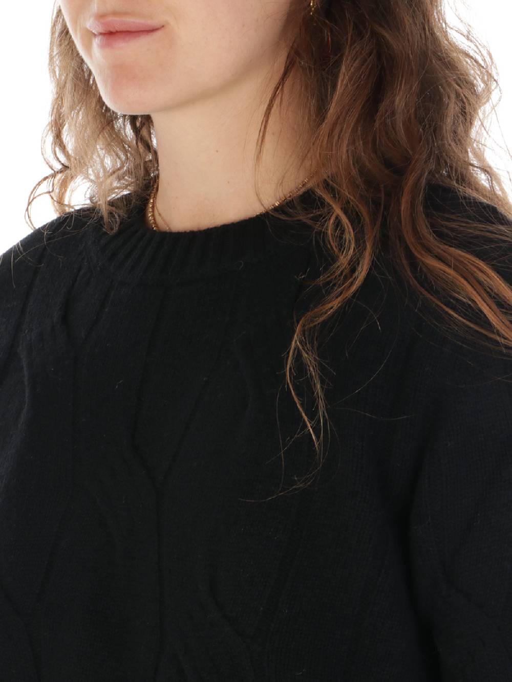 KANGRA Maglia Donna in Lana e Cashmere a Treccia Outlet
