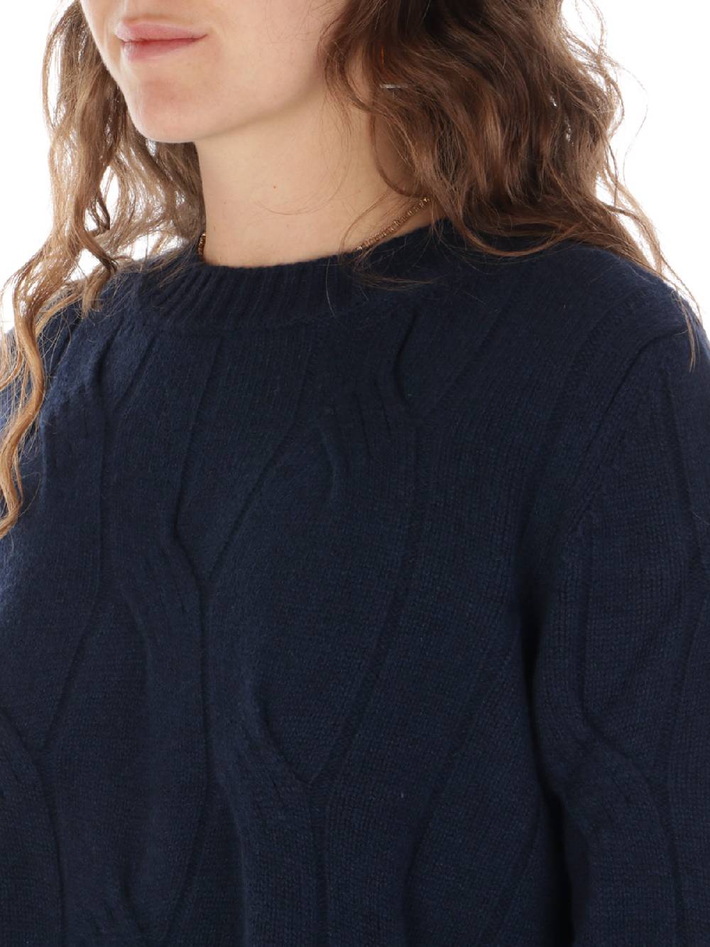KANGRA Maglia Donna in Lana e Cashmere a Treccia Saldi