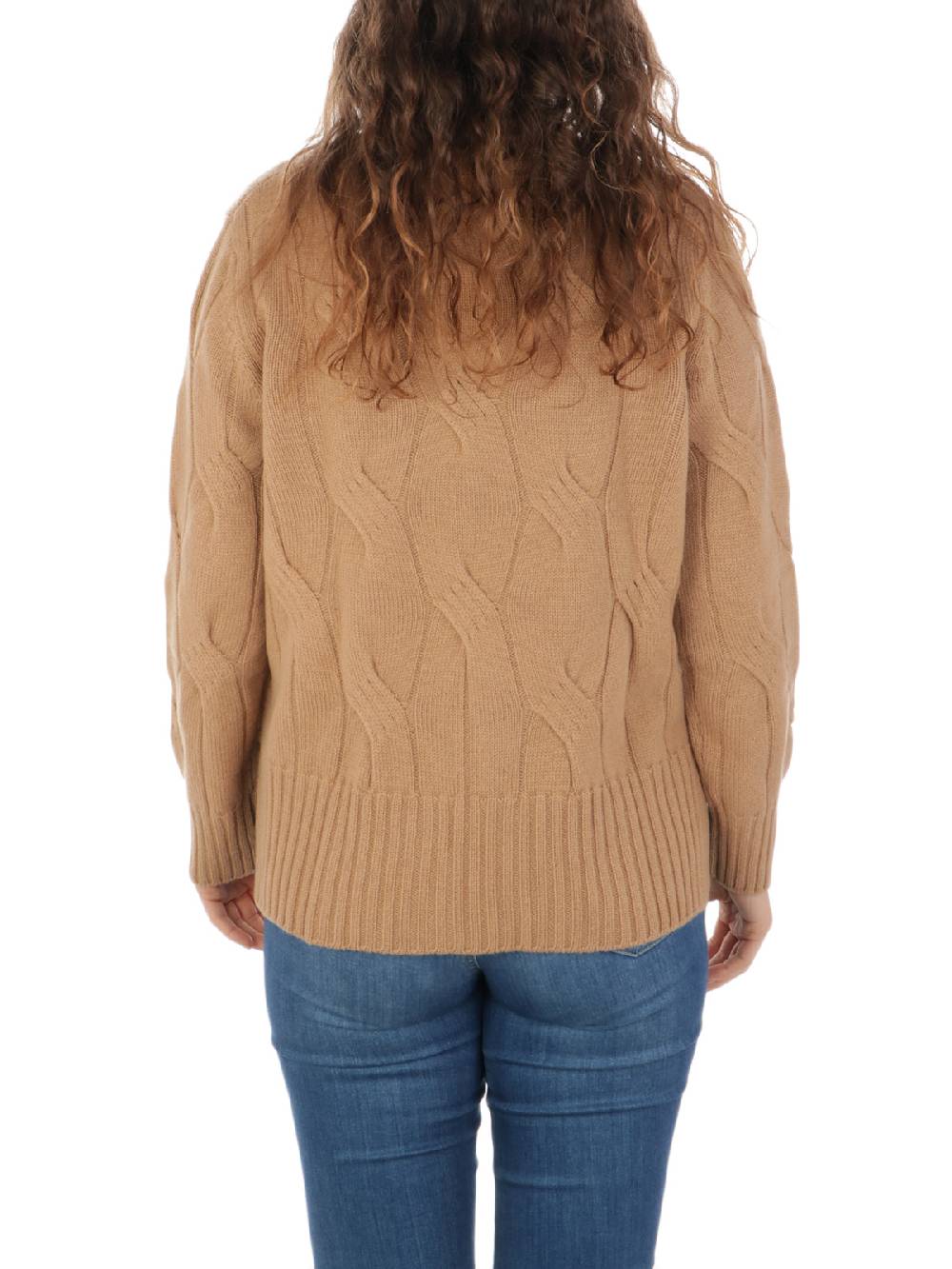 KANGRA Maglia Donna in Lana e Cashmere a Treccia Offerte