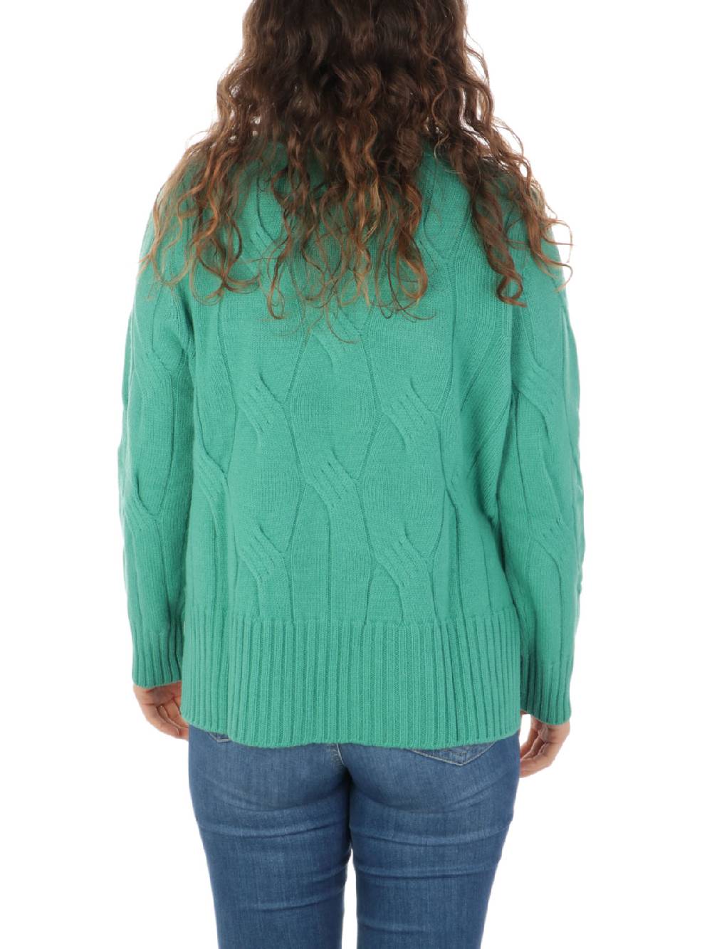 KANGRA Maglia Donna in Lana e Cashmere a Treccia Hotsell