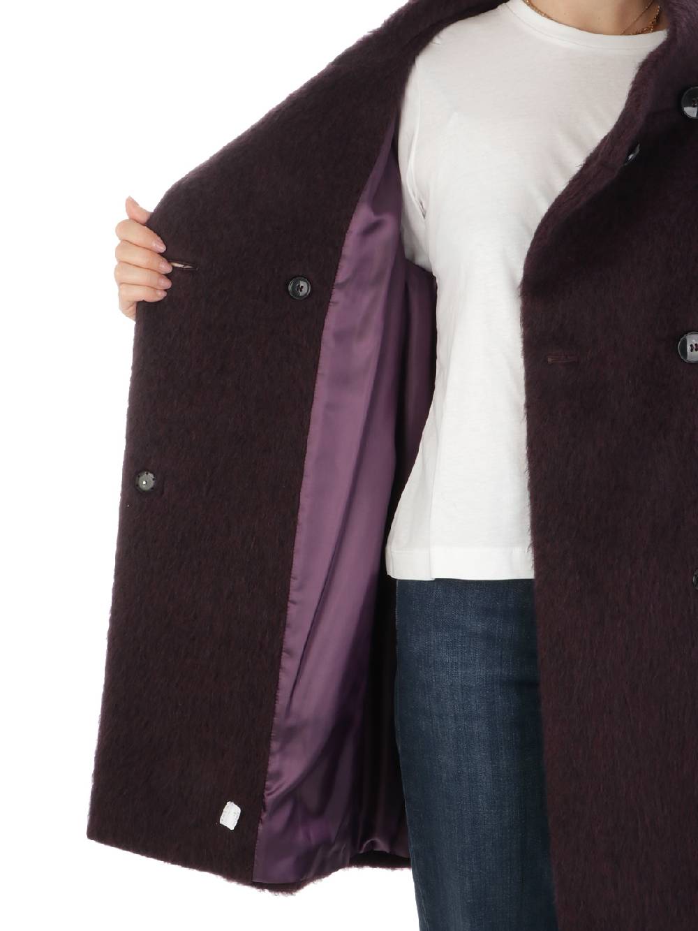 CINZIA ROCCA Cappotto Doppiopetto Donna a Collo Alto Saldi