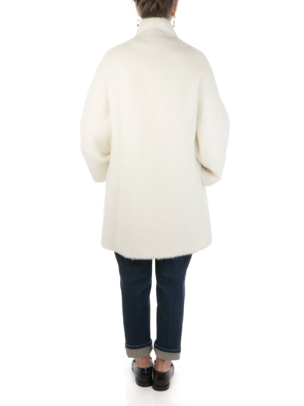 CINZIA ROCCA Cappotto Doppiopetto Donna a Collo Alto Offerte