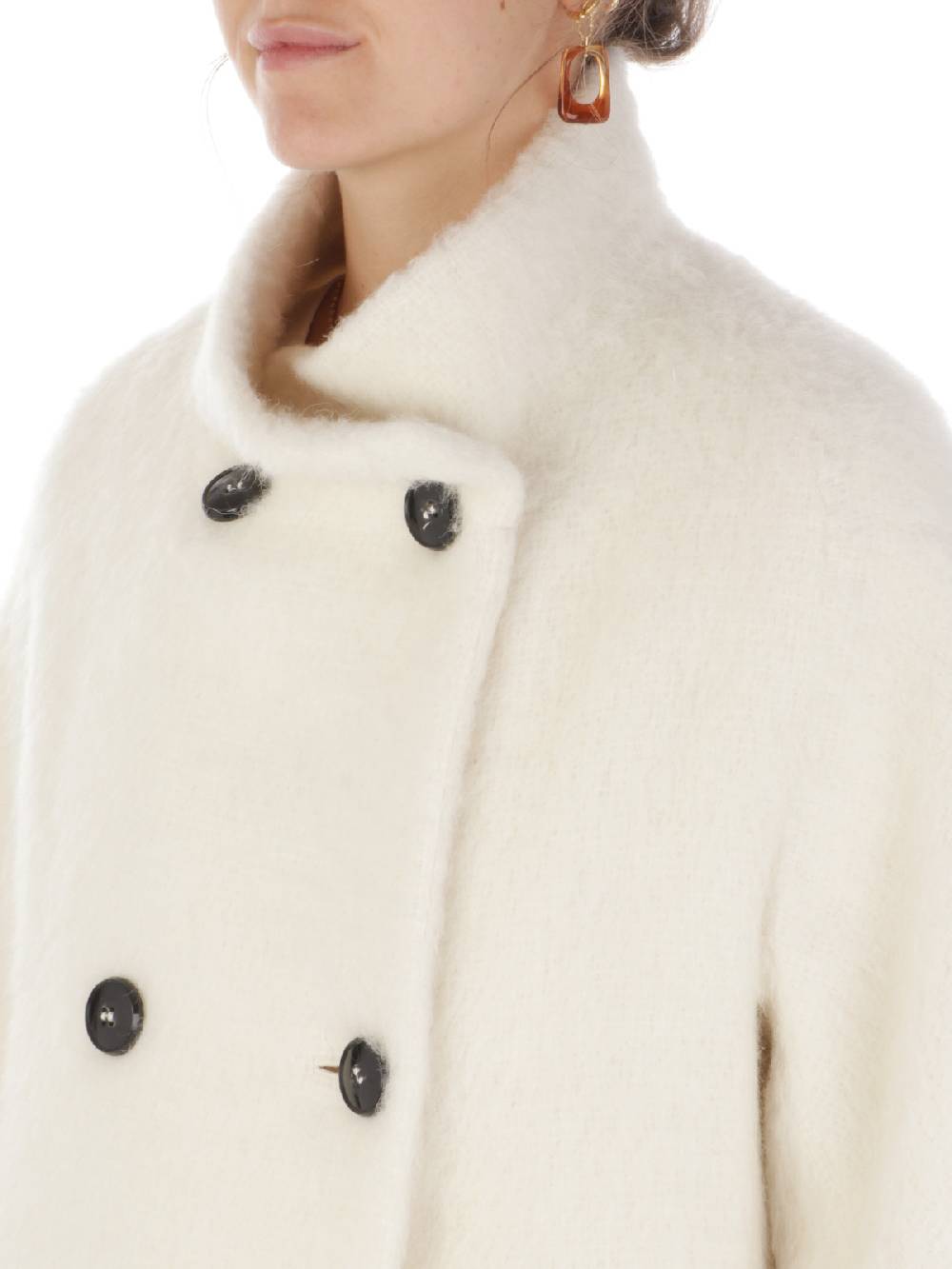CINZIA ROCCA Cappotto Doppiopetto Donna a Collo Alto Offerte