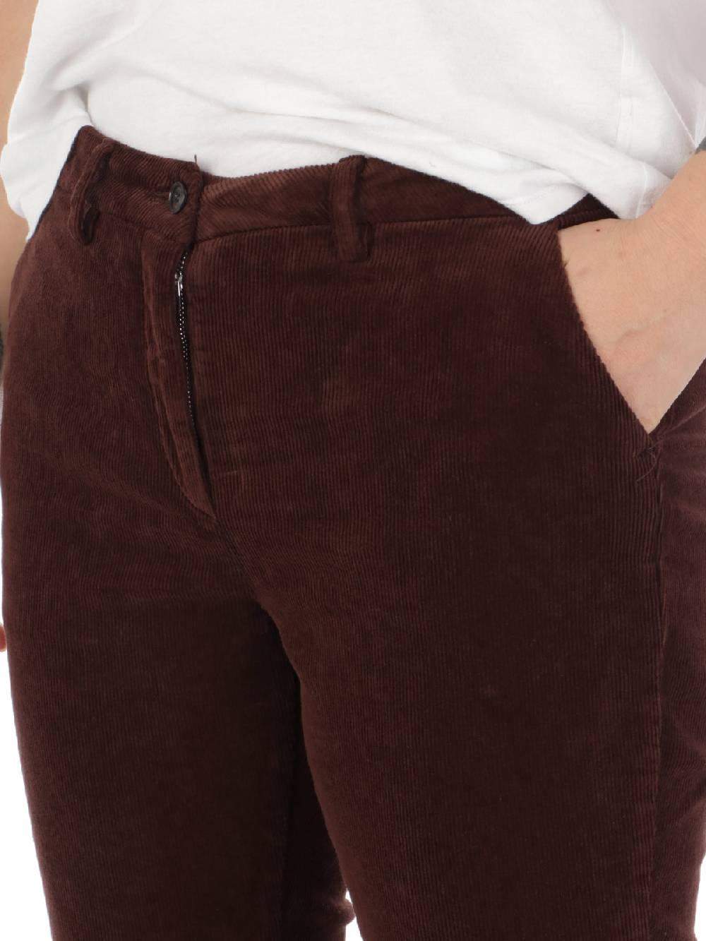BRIGLIA 1949 Pantaloni Donna Roller in Velluto Nuova