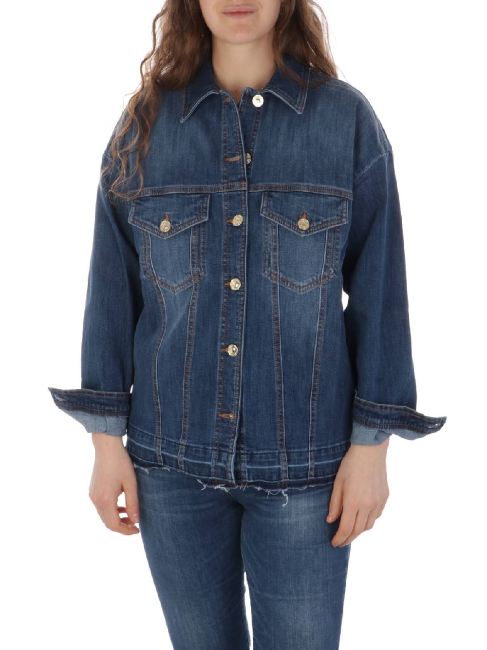 NENETTE Giubbotto in Jeans Donna Smith Qualità Garantita