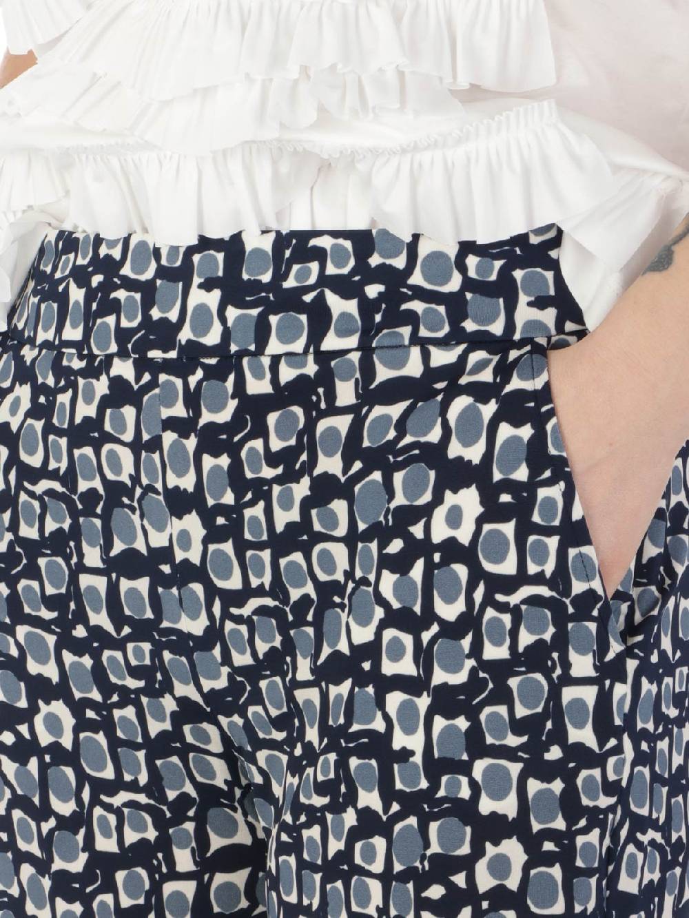 VIA MASINI 80 Pantaloni Donna Fanstasia in Viscosa Affare Del Giorno