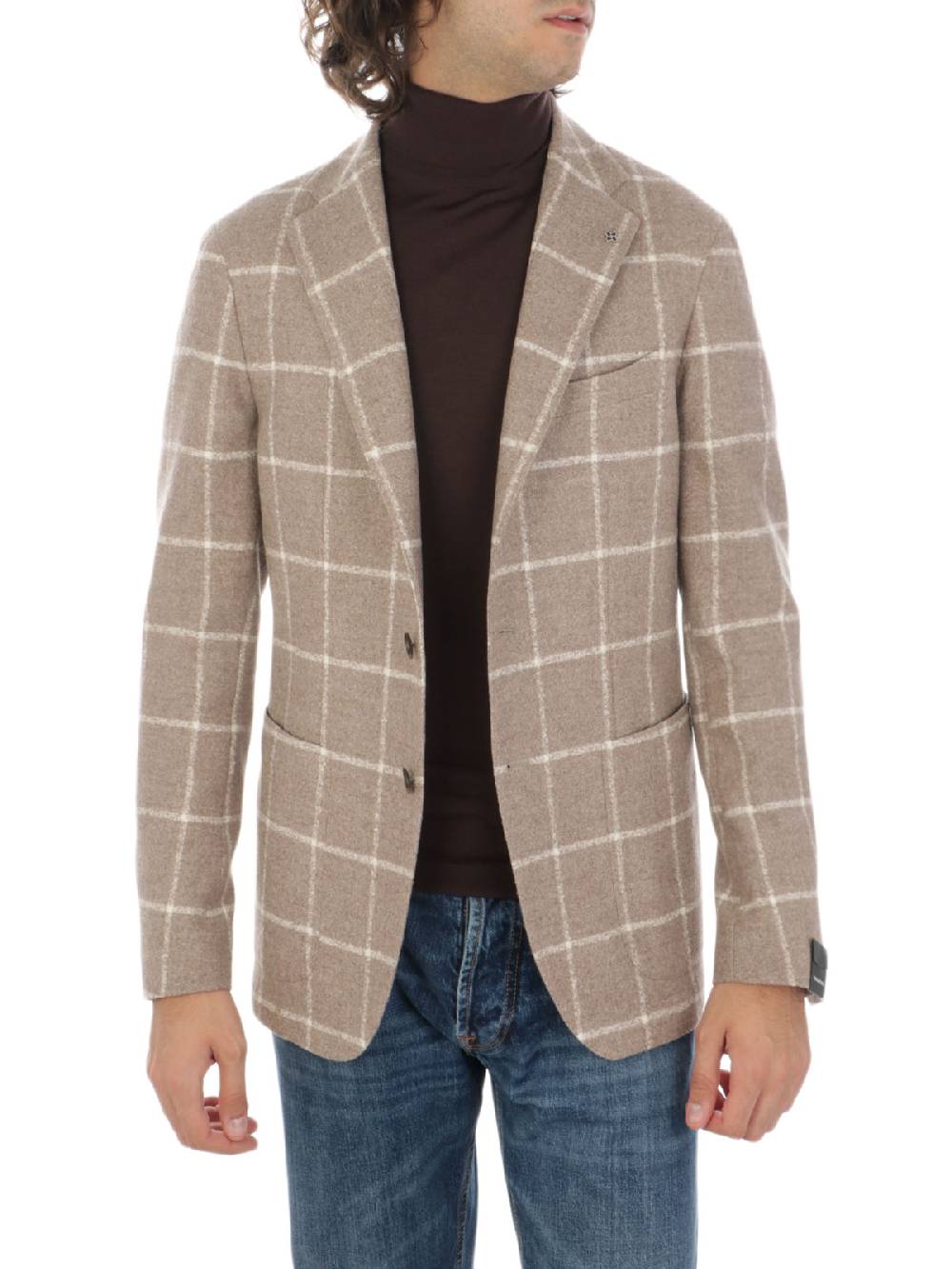 TAGLIATORE Giacca Uomo in Lana e Cashmere a Quadri Fino Al -60%
