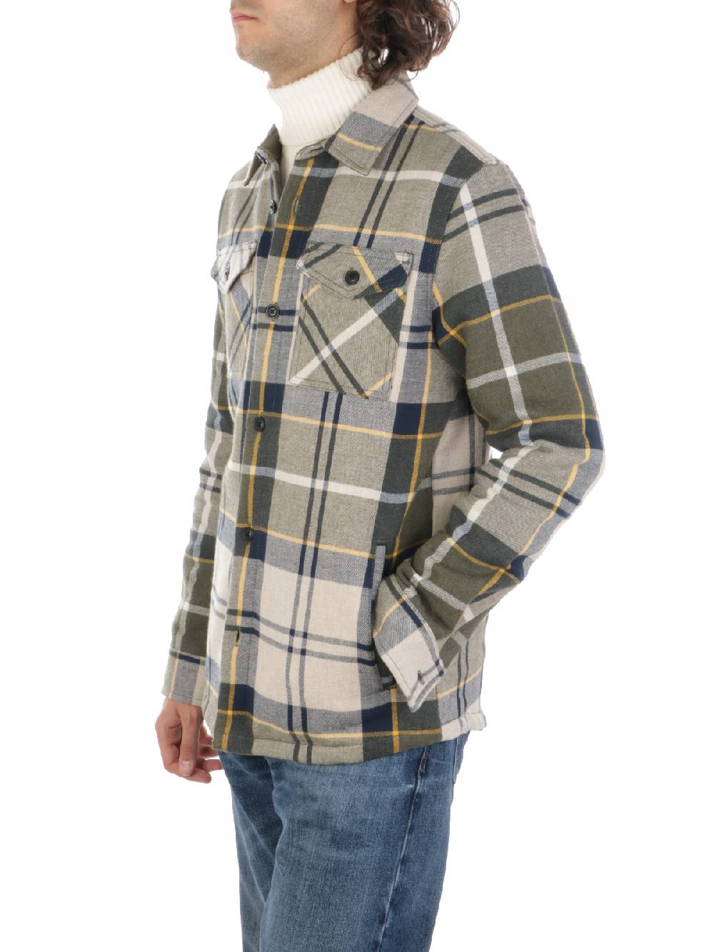 BARBOUR Overshirt Uomo Cannich in Cotone Vendita Calda