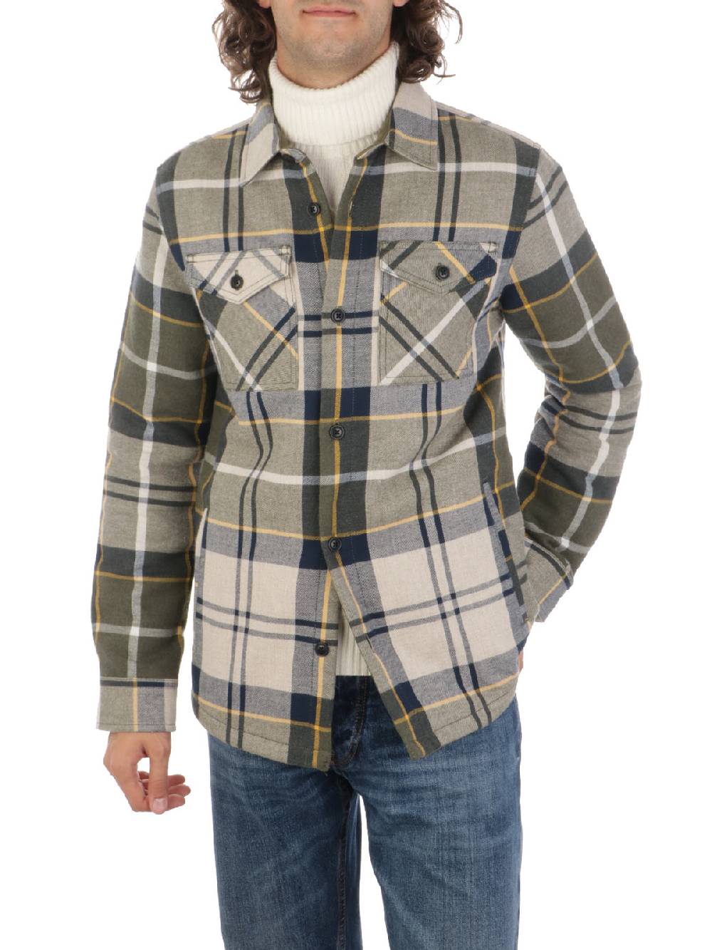 BARBOUR Overshirt Uomo Cannich in Cotone Vendita Calda