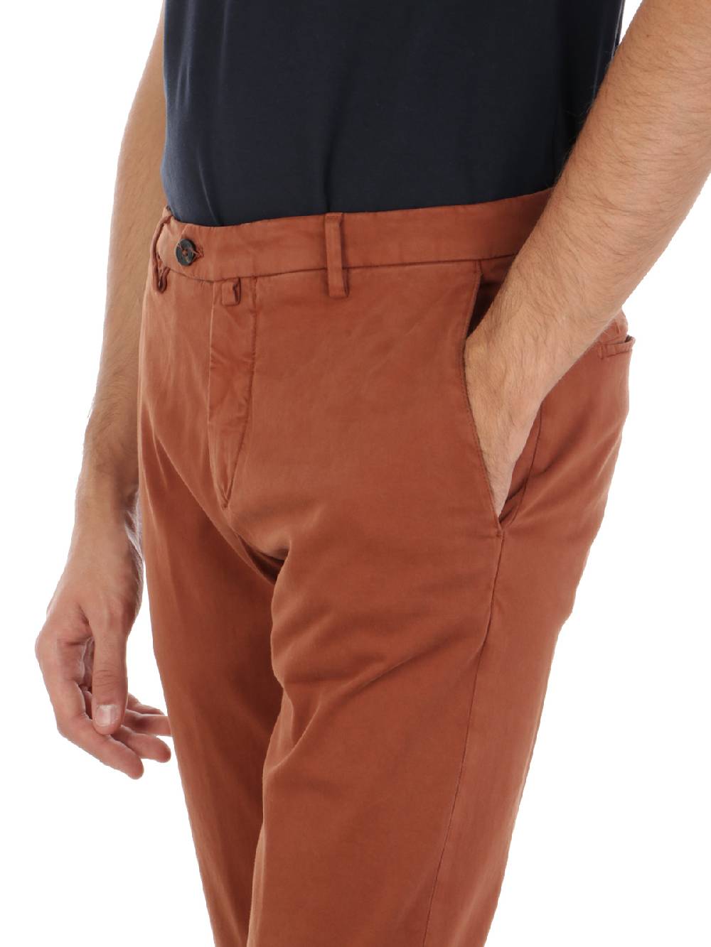 BRIGLIA 1949 Pantaloni Uomo Chino in Cotone Stretch Presa