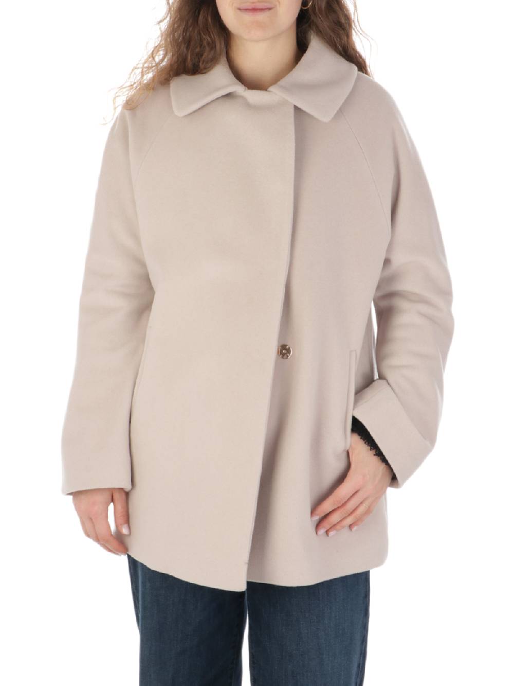 CHIARULLI Cappotto Donna in Panno di Lana Vendita Calda