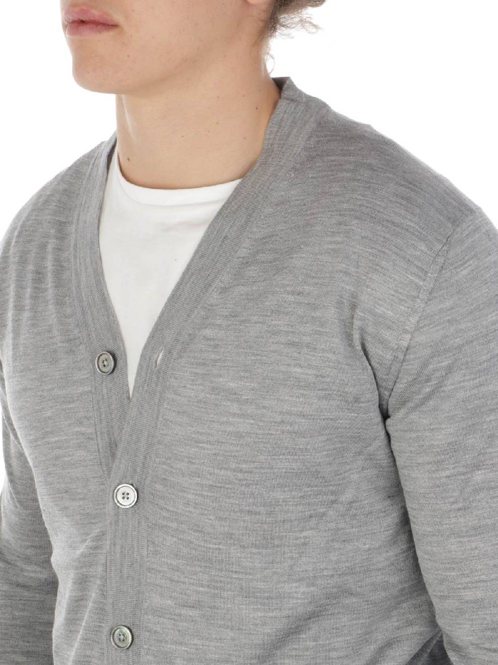 ELEVENTY Cardigan Uomo in Lana e Seta Nuovo