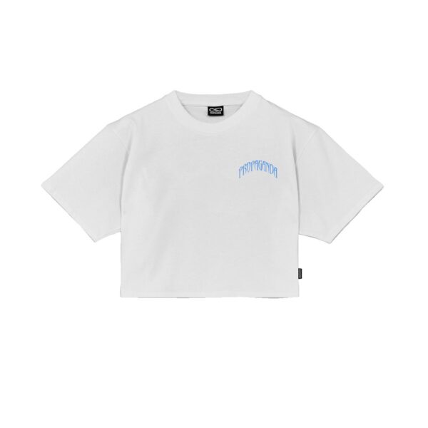 Propaganda Triangle Jaguar Croptop Tee – White Hotsell