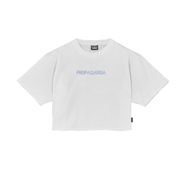 Propaganda Butterfly Bones Croptop Tee – White Vendite Flash
