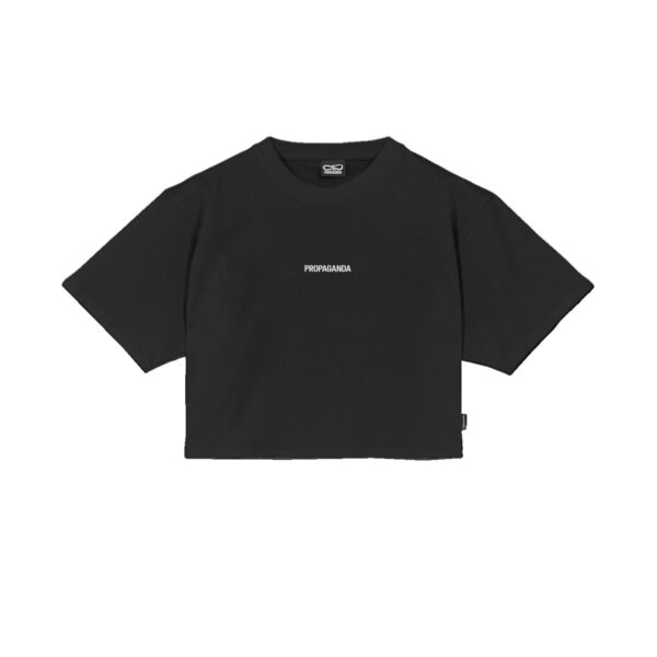 Propaganda Women Ribs Croptop Tee – Black 2025