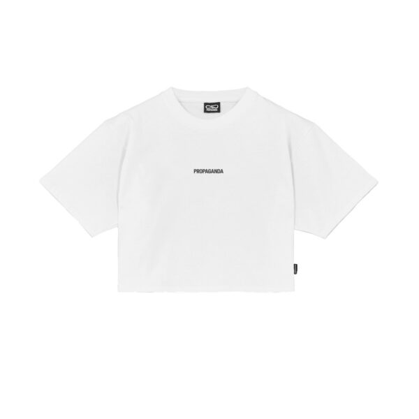 Propaganda Women Ribs Croptop Tee – White In Linea