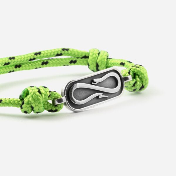 Propaganda Bracciale in Corda Verde con Targa Propaganda W/ Nove25 In Argento 2025