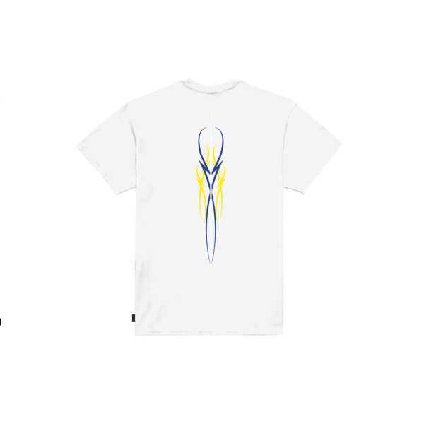 Propaganda Logo Pin Stripe Tee – White Economico