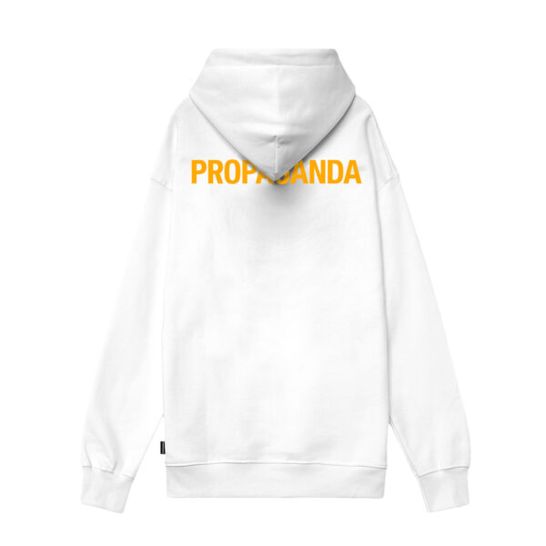Propaganda Logo Steel Hoodie – White In Vendita