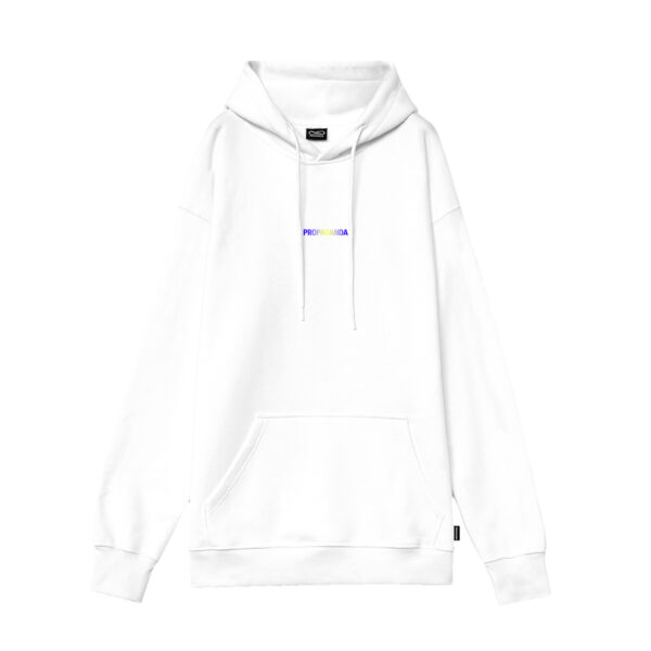 Propaganda Ribs Gradient Hoodie – White Promozione Limitata