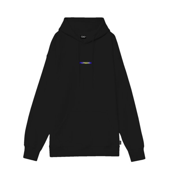 Propaganda Ribs Gradient Hoodie – Black Shopping Online
