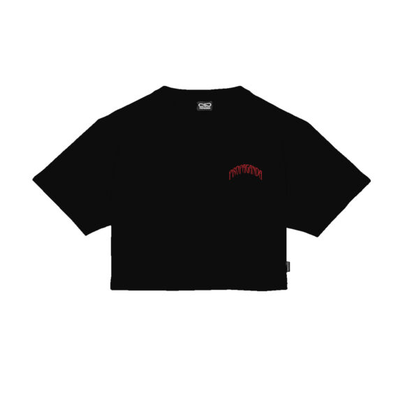 Propaganda Triangle Bengala Crop Top Tee – Black In Linea
