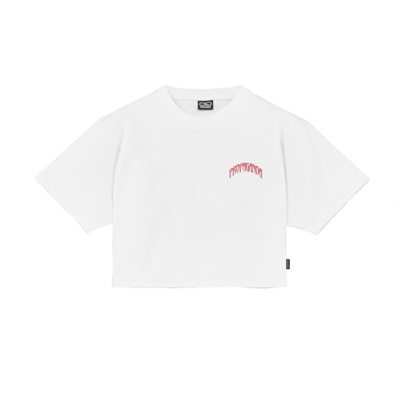 Propaganda Triangle Bengala Crop Top Tee – White Nuovo