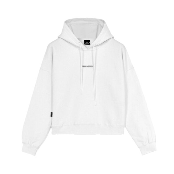 Propaganda Ribs Woman Crop Top Hoodie – White I Più Venduti