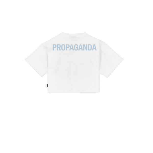 Propaganda Logo Woman Crop Top Tee – White Qualità